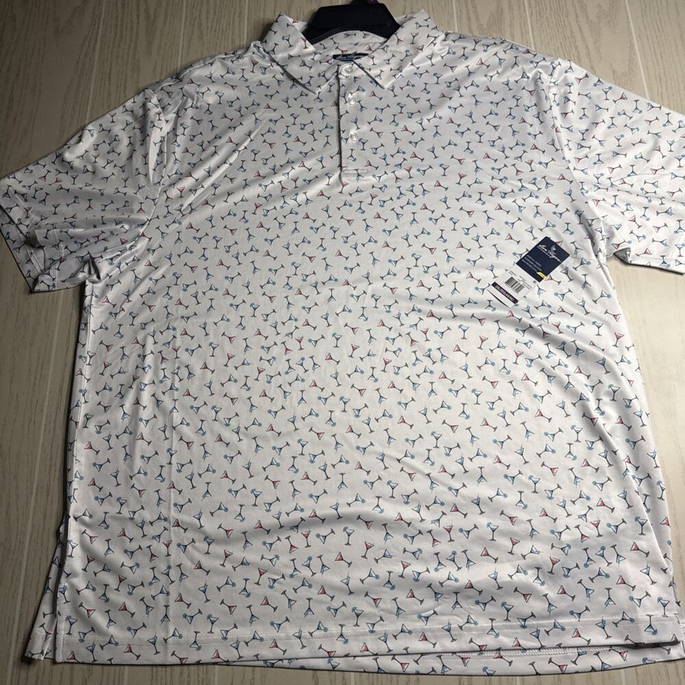 Ben Hogan Performance Men’s Golf Polo Shirt 2XL  Martini Print UV